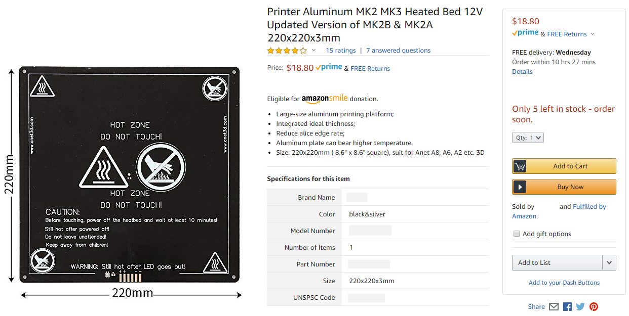 possible heated bed option