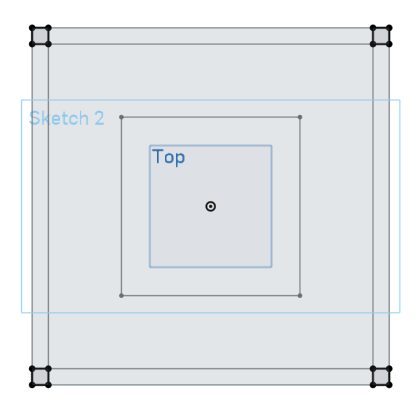 4 squares properly drawn and constrained