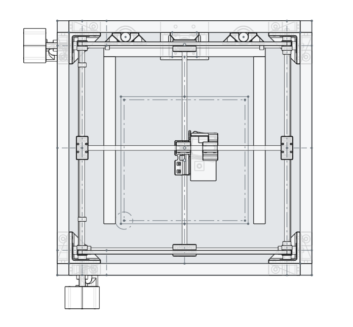 top down wireframe view, it's messy