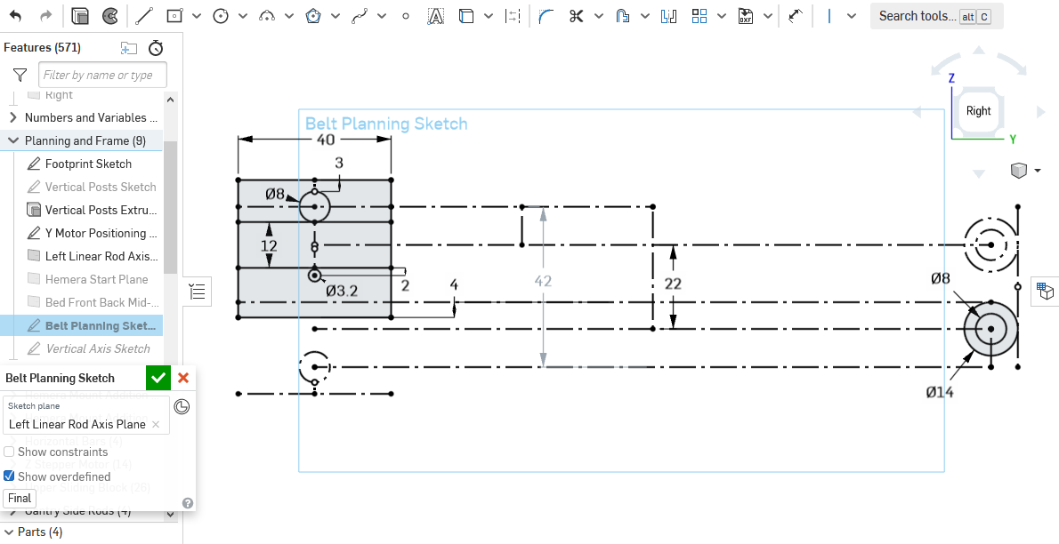 belt planning sketch