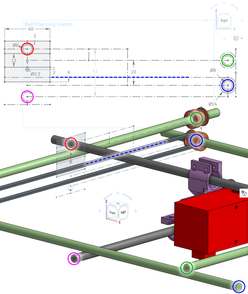 sketch relationships to the machine